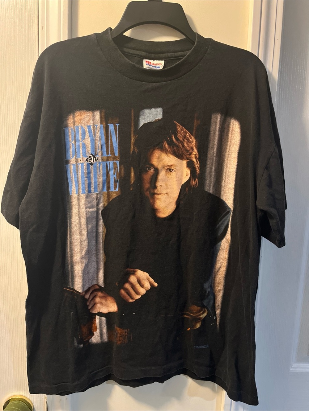Vintage Bryan White Shirt Mens large Black 90s Country Music Single Stitch 1995